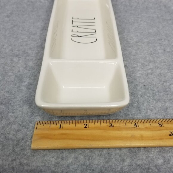 Rae Dunn Artisan Collection "Create" Ceramic Tray‎ 13" x 4" - Picture 6 of 7